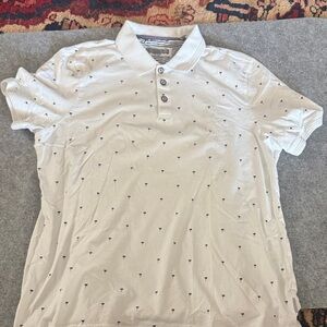 Ted Baker Cream Polo with Black Accents
